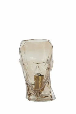 Light en Living Tafellamp Ø19x25 cm HEAD glas bruin man Discount