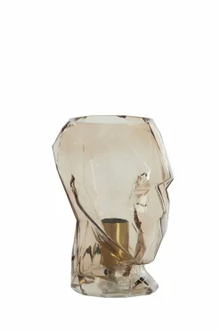 Light en Living Tafellamp Ø19x25 cm HEAD glas bruin man Discount