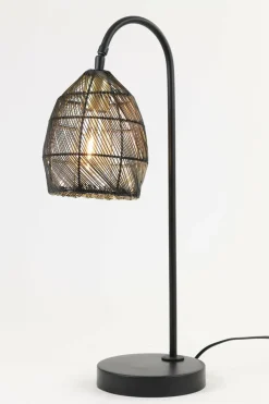 Light en Living Tafellamp 23x18x60 cm MEYA mat zwart+goud