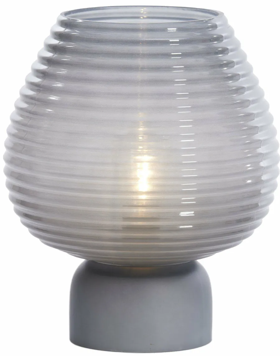 Light en Living Tafellamp LED Ø22x27 cm ALENNA glas grijs Best