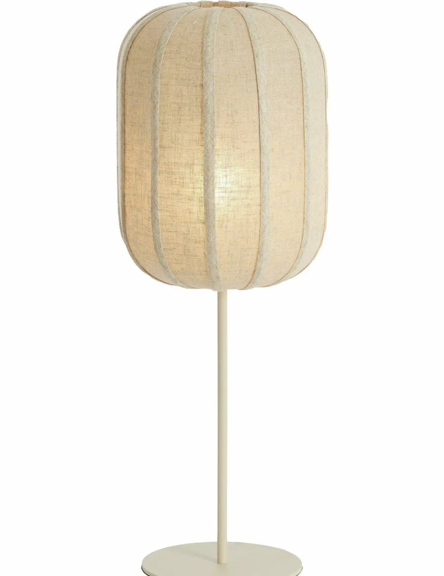 Light en Living Tafellamp SOLUNE Ø25x70 cm – Naturel & Crème | Light & Living Outlet