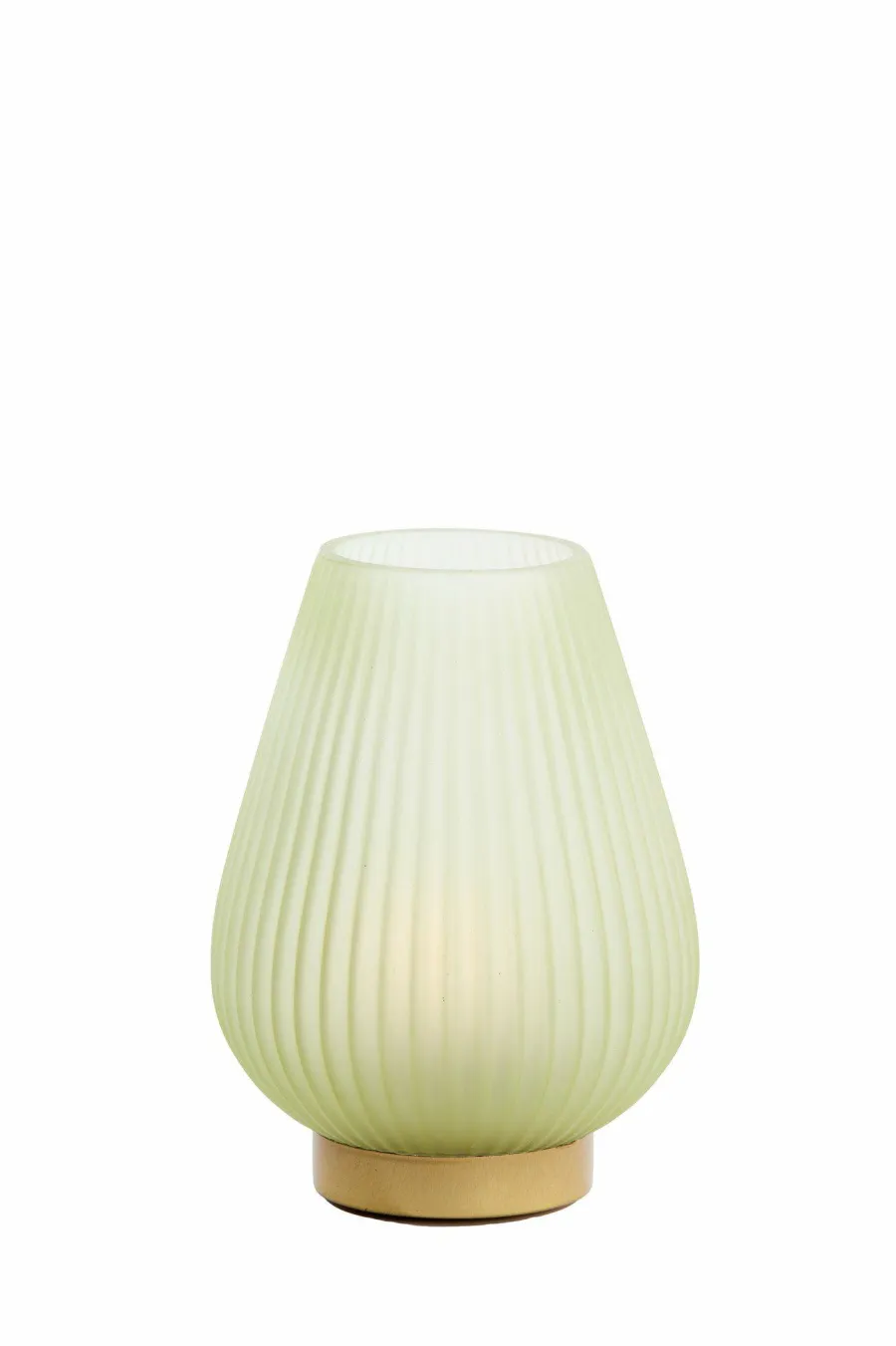 Light en Living Tafellamp LED TAJERA glas mat licht groen+goud - 2 afmetingen Outlet