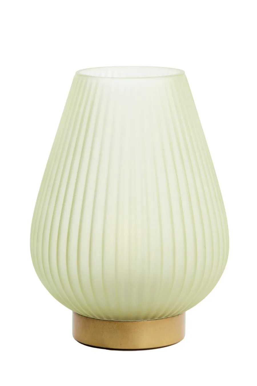 Light en Living Tafellamp LED TAJERA glas mat licht groen+goud - 2 afmetingen Outlet