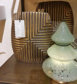 Light en Living Tafellamp LED Ø19x28 cm TREE glas mint groen+goud