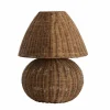 Light en Living Tafellamp Ø27,5x35 cm MAVON rattan donkerbruin