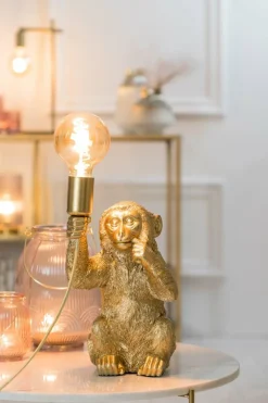 Light en Living Tafellamp aap goud Clearance