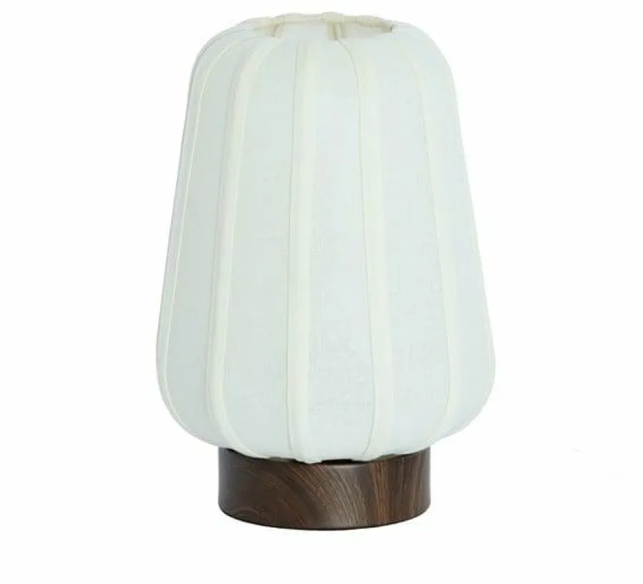 Light en Living Tafellamp Ø20x29 cm BIBURY hout print donker bruin+wit Outlet