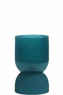 Light en Living Tafellamp LED PHOEBE glas petrol Ø 12 cm Clearance