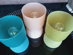 Light en Living Tafellamp LED PHOEBE glas petrol Ø 12 cm Clearance