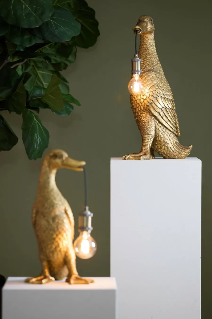 Light en Living Tafellamp 32x31x65 cm DUCK antiek brons Sale