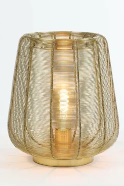 Light en Living Tafellamp ADETA 2 maten in mat zwart en goud