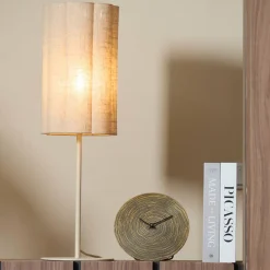 Light en Living Tafellamp Ø20x70 cm FRINGE naturel+crème Outlet