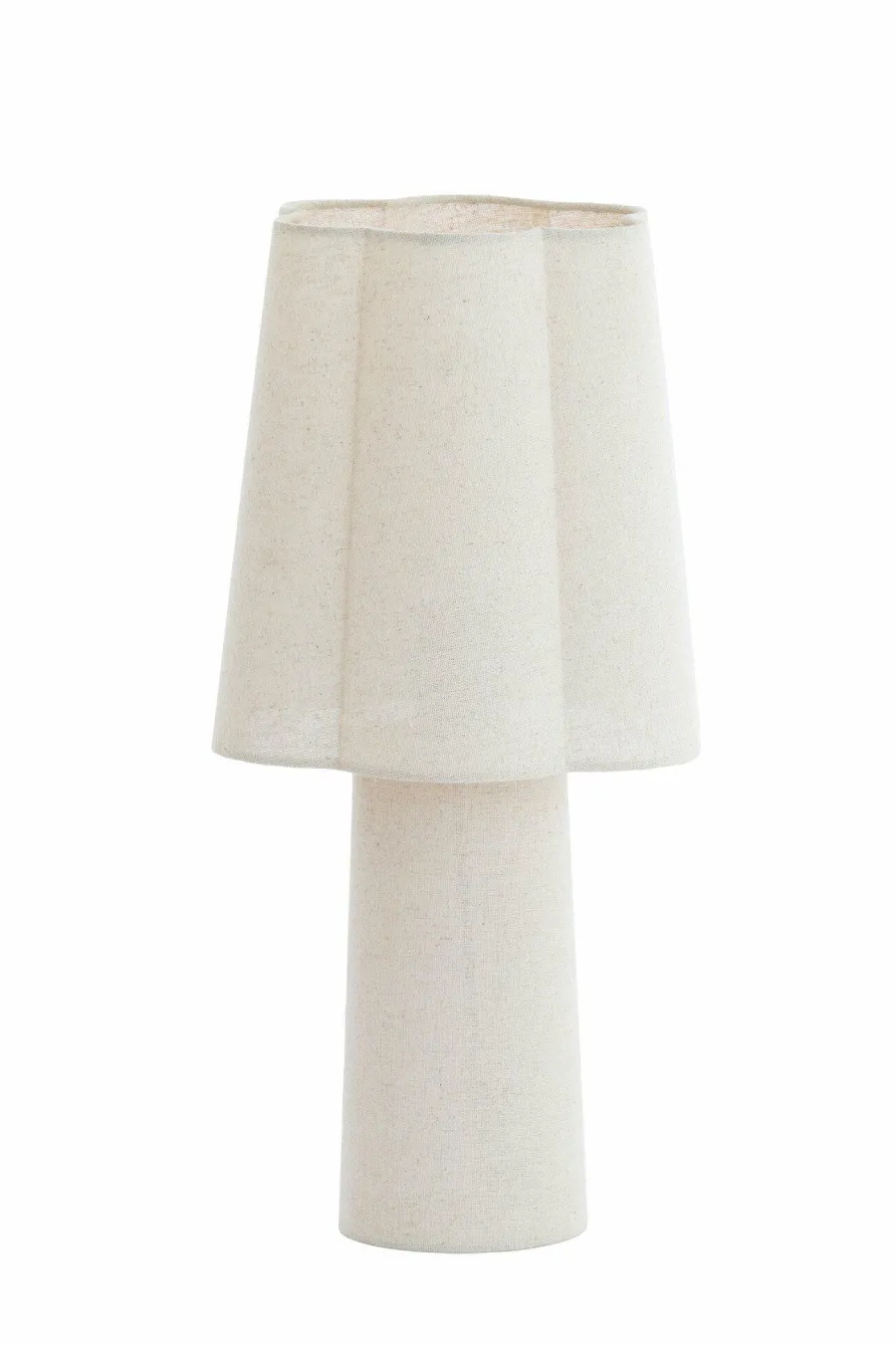 Light en Living Tafellamp Ø25X50 Cm Musaby linnen wit