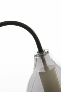 Light en Living Tafellamp 35x20x51,5 cm LUKARO glas smoke+mat zwart Discount