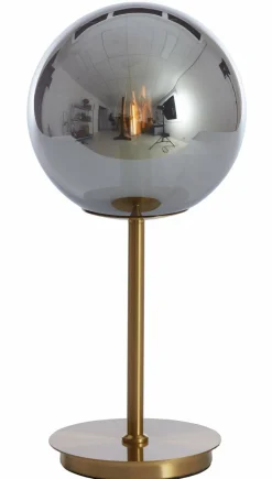Light en Living Tafellamp Ø20x43 cm MEDINA glas smoke+goud Best
