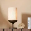 Light en Living Tafellamp Ø22,5x50 cm DANIA hout print d bruin+touw crème New