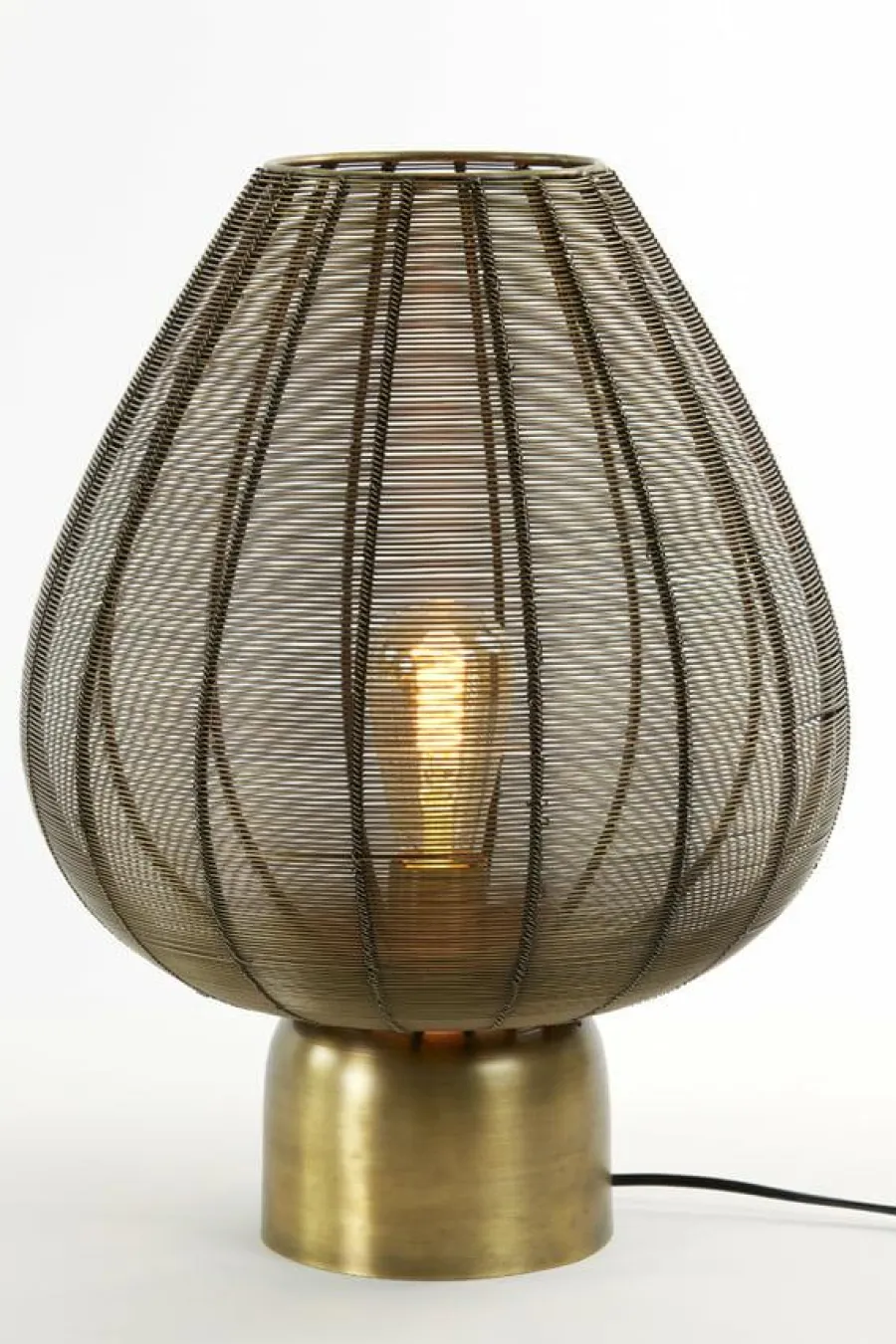Light en Living Tafellamp Suneko antiek brons - Ø 25 x 34 cm Best