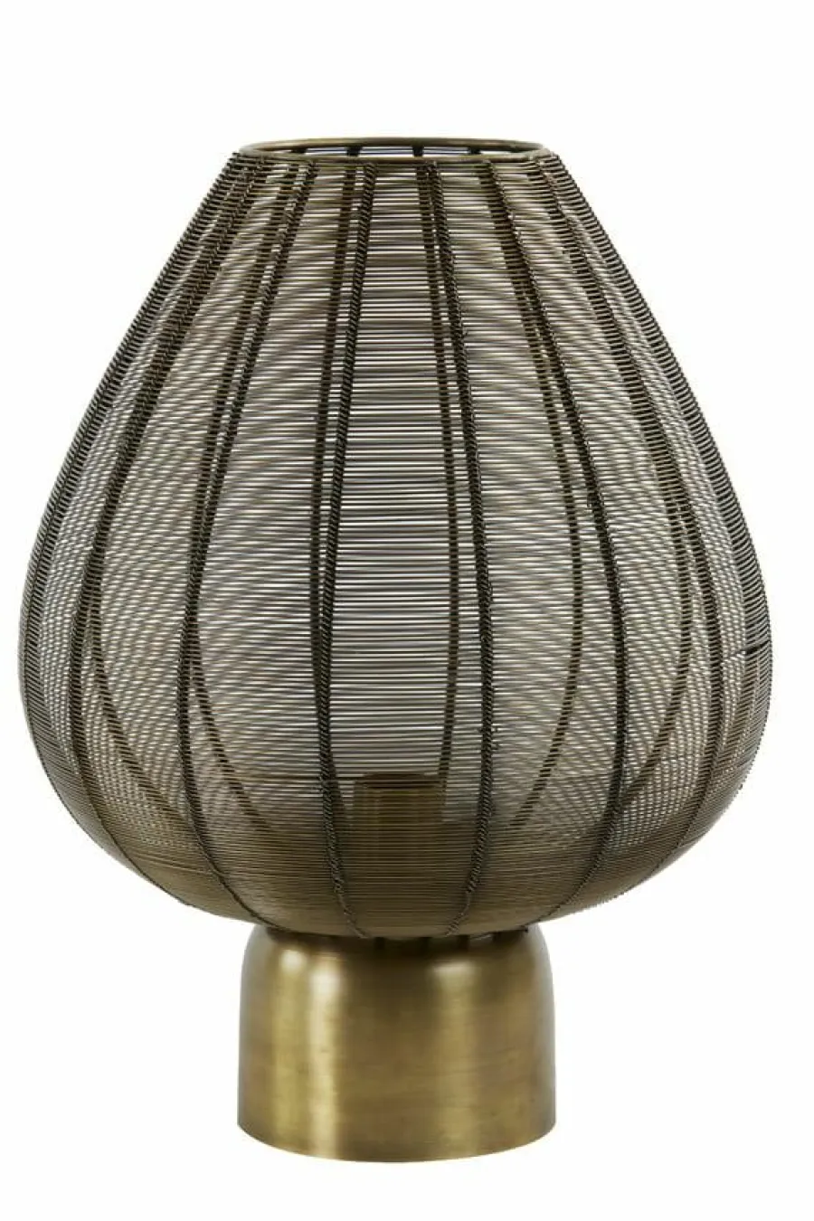 Light en Living Tafellamp Suneko antiek brons - Ø 25 x 34 cm Best