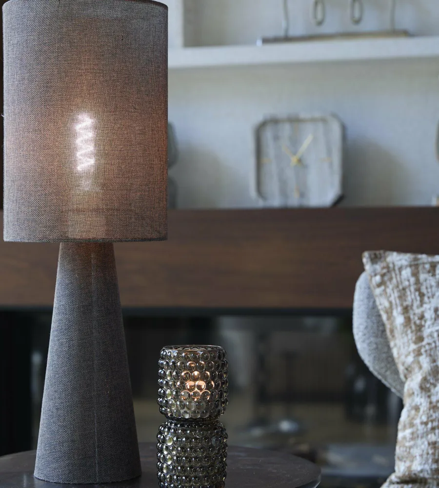 Light en Living Tafellamp Ø20x58 cm MICKY linnen bruin
