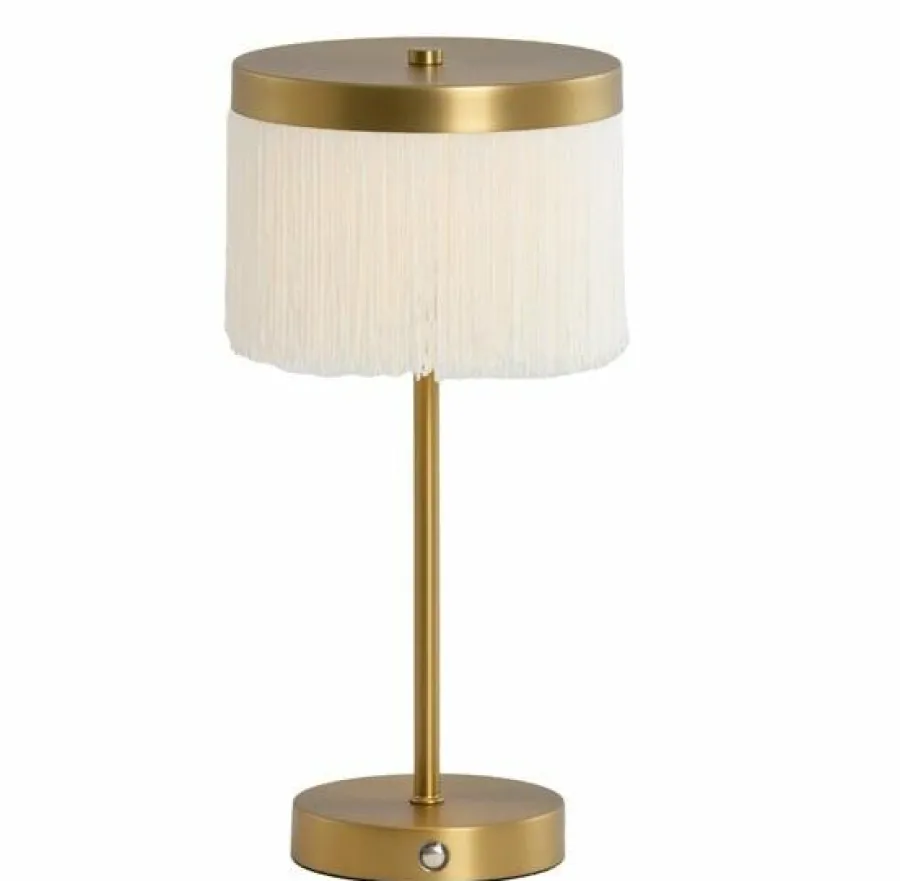 Light en Living Tafellamp LED Ø17x35 cm DINY antiek brons+crème