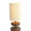 Light en Living Tafellamp Ø22x50,5 cm DANIALO hout print donkerbruin+touw crème Hot