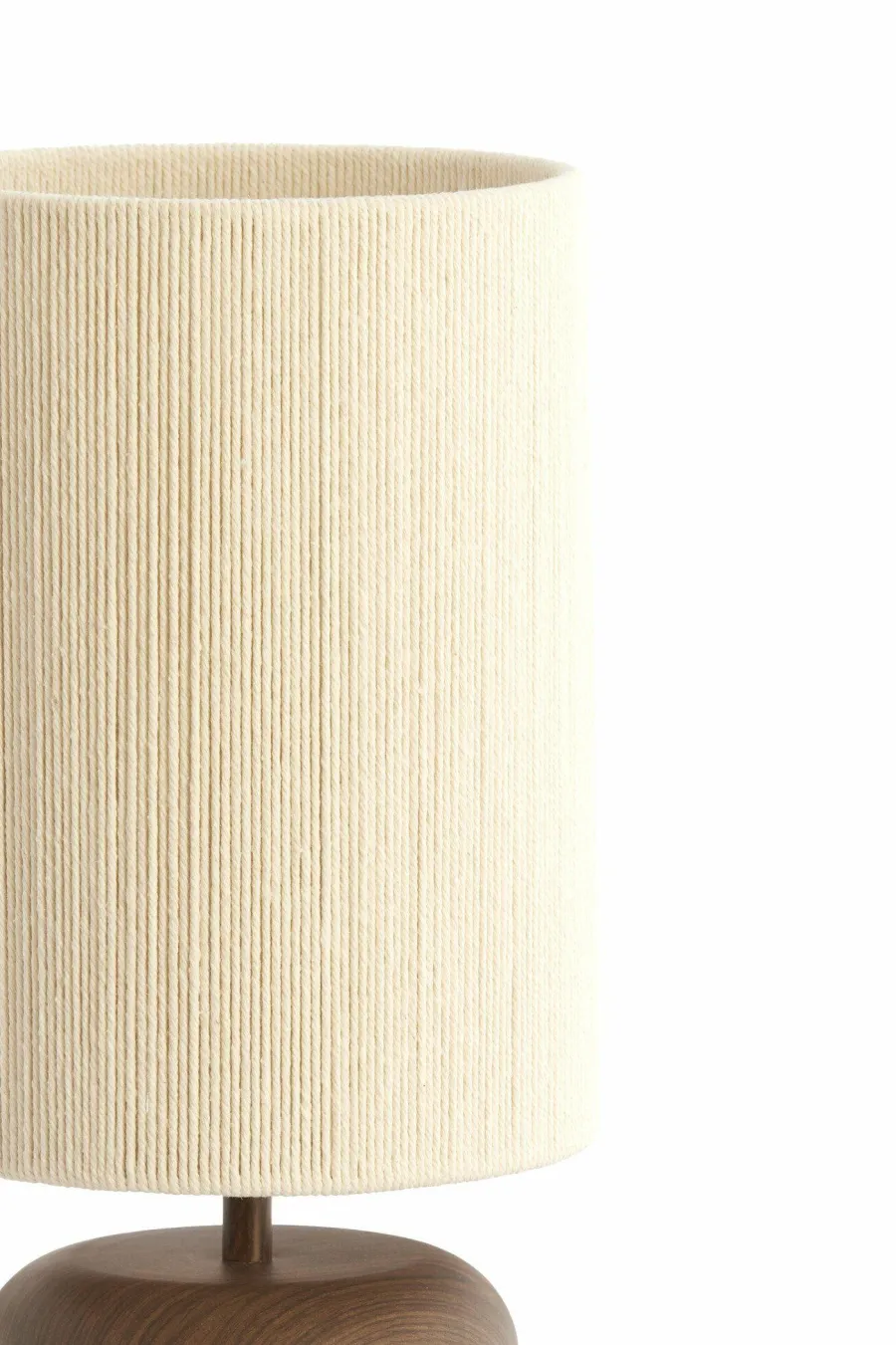 Light en Living Tafellamp Ø22x50,5 cm DANIALO hout print donkerbruin+touw crème Hot