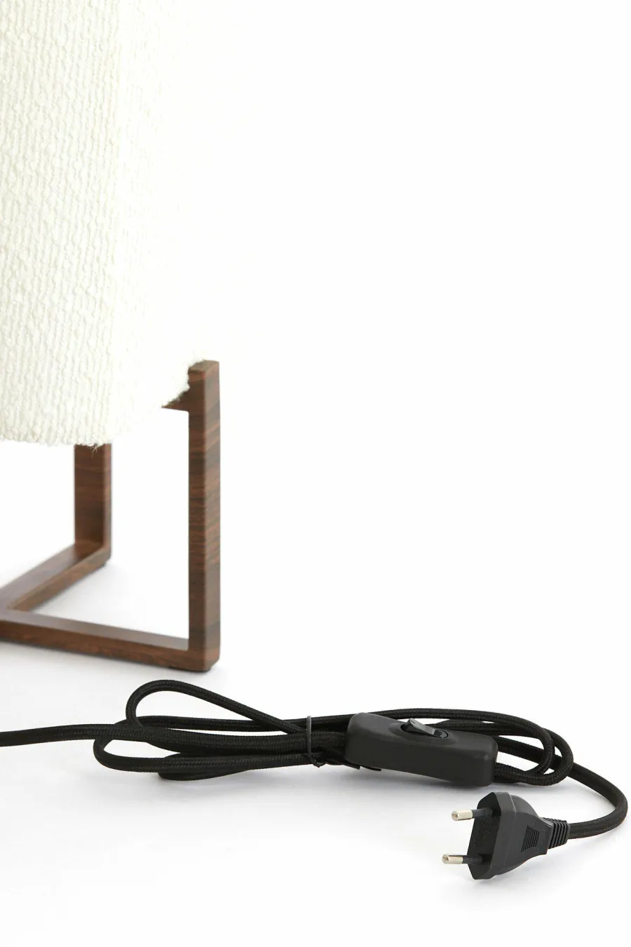 Light en Living Tafellamp 21,5X21,5X50,5 Cm WYN hout D Bruin+Boucl Creme Discount