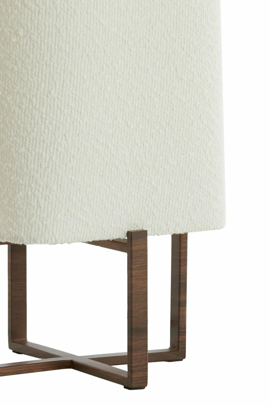 Light en Living Tafellamp 21,5X21,5X50,5 Cm WYN hout D Bruin+Boucl Creme Discount