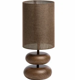Light en Living Tafellamp Ø22x50,5 cm DANIALO houtprint bruin Discount