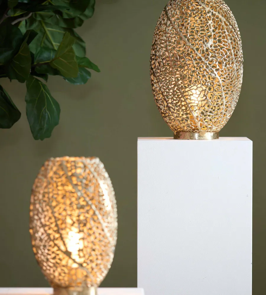 Light en Living Tafellamp SINULA goud - 2 maten Sale