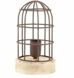 Light en Living Tafellamp Ø14,5x25 cm Carandira roest-hout Clearance