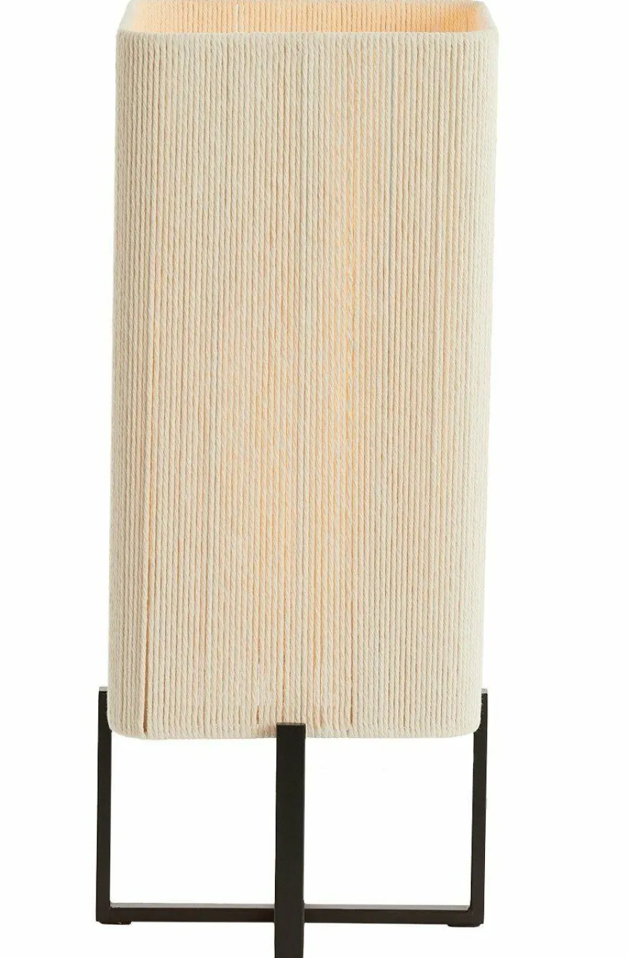 Light en Living Tafellamp 21,5X21,5X50,5 Cm WYN Mat zwart+touw creme Best