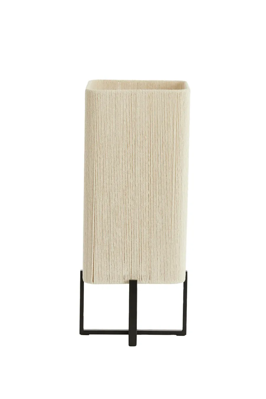 Light en Living Tafellamp 21,5X21,5X50,5 Cm WYN Mat zwart+touw creme Best