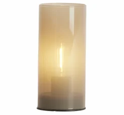Light en Living Tafellamp LED Ø7x15 cm VAZOLLA glas melk zand Online
