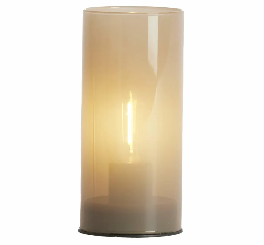 Light en Living Tafellamp LED Ø7x15 cm VAZOLLA glas melk zand Online