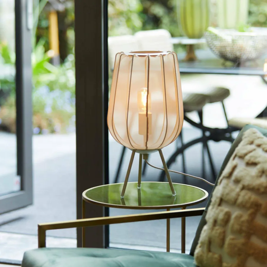Light en Living Tafellamp Ø25x45 cm PLUMERIA zand Clearance