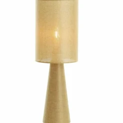 Light en Living Tafellamp Ø20x58 cm MICKY linnen olijf groen New