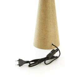 Light en Living Tafellamp Ø20x58 cm MICKY linnen olijf groen New