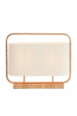 Light en Living Tafellamp 45x15x37,5 cm LECCE houtprint + touw naturel Outlet
