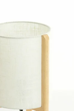 Light en Living Tafellamp Ø22x33 cm LITTO naturel+linnen wit Hot
