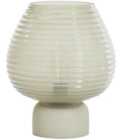 Light en Living Tafellamp LED Ø22x27 cm ALENNA glas groen grijs Outlet