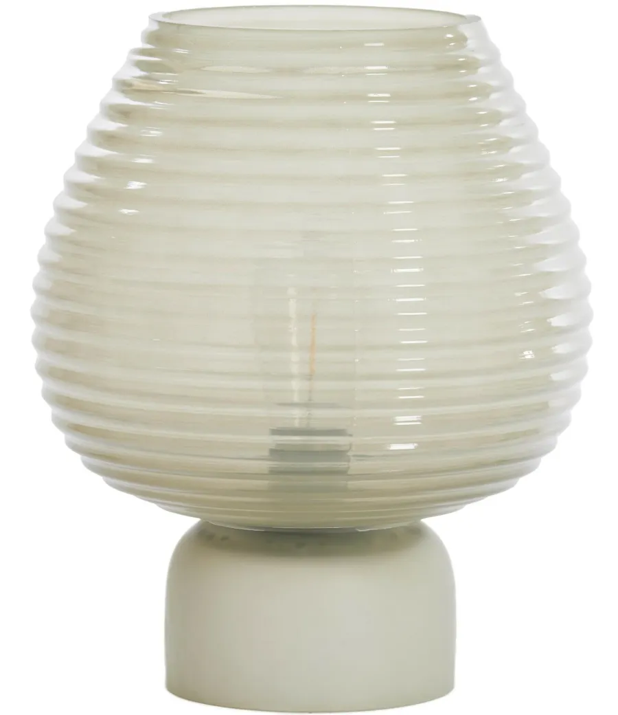 Light en Living Tafellamp LED Ø22x27 cm ALENNA glas groen grijs Outlet