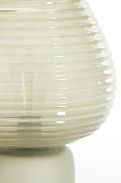 Light en Living Tafellamp LED Ø22x27 cm ALENNA glas groen grijs Outlet