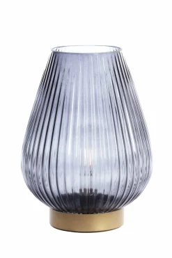 Light en Living Tafellamp LED TAJERA glas grijs+goud Ø21x28 cm Hot