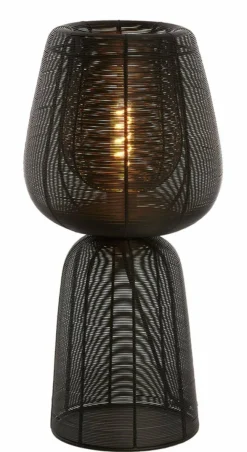 Light en Living Tafellamp Ø24x54 cm ABOSO mat zwart New