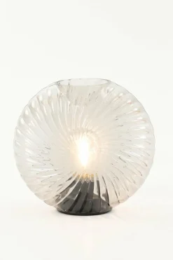 Light en Living Tafellamp LED MILADO glas zand - 16,5 x 7 x 16,5 cm Discount