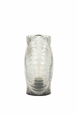 Light en Living Tafellamp LED MILADO glas zand - 16,5 x 7 x 16,5 cm Discount
