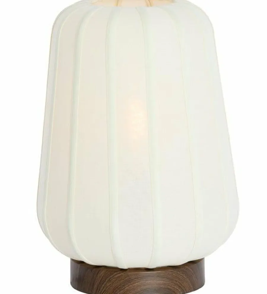 Light en Living Tafellamp Ø30x41,5 cm BIBURY hout print donker bruin+wit Hot