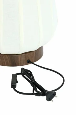 Light en Living Tafellamp Ø30x41,5 cm BIBURY hout print donker bruin+wit Hot