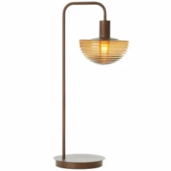 Light en Living Tafellamp 30x20x61 cm BAYLIE hout print d bruin+bruin glas Clearance